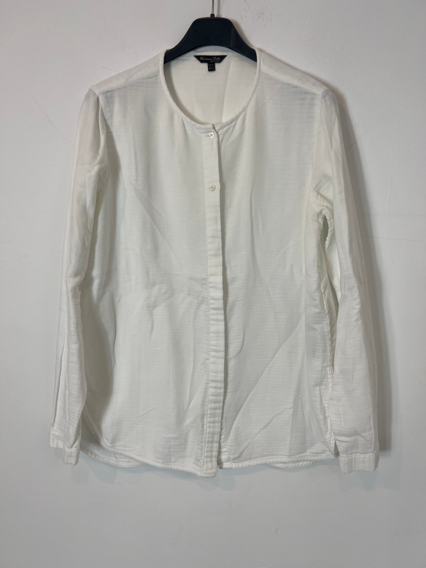 MASSIMO DUTTI. White cotton blouse. TS