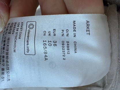 ARKET. Sobrecamisa lana bolsillos. T 36