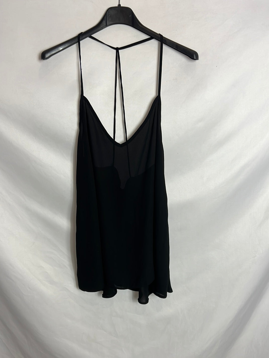 ASOS. Top negro fluido.  T 38