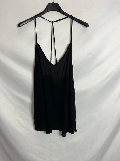 ASOS. Top negro fluido.  T 38