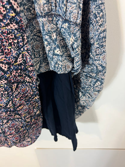 CAROLL. Vestido estampado hilos brillo. T 40 (S/M)