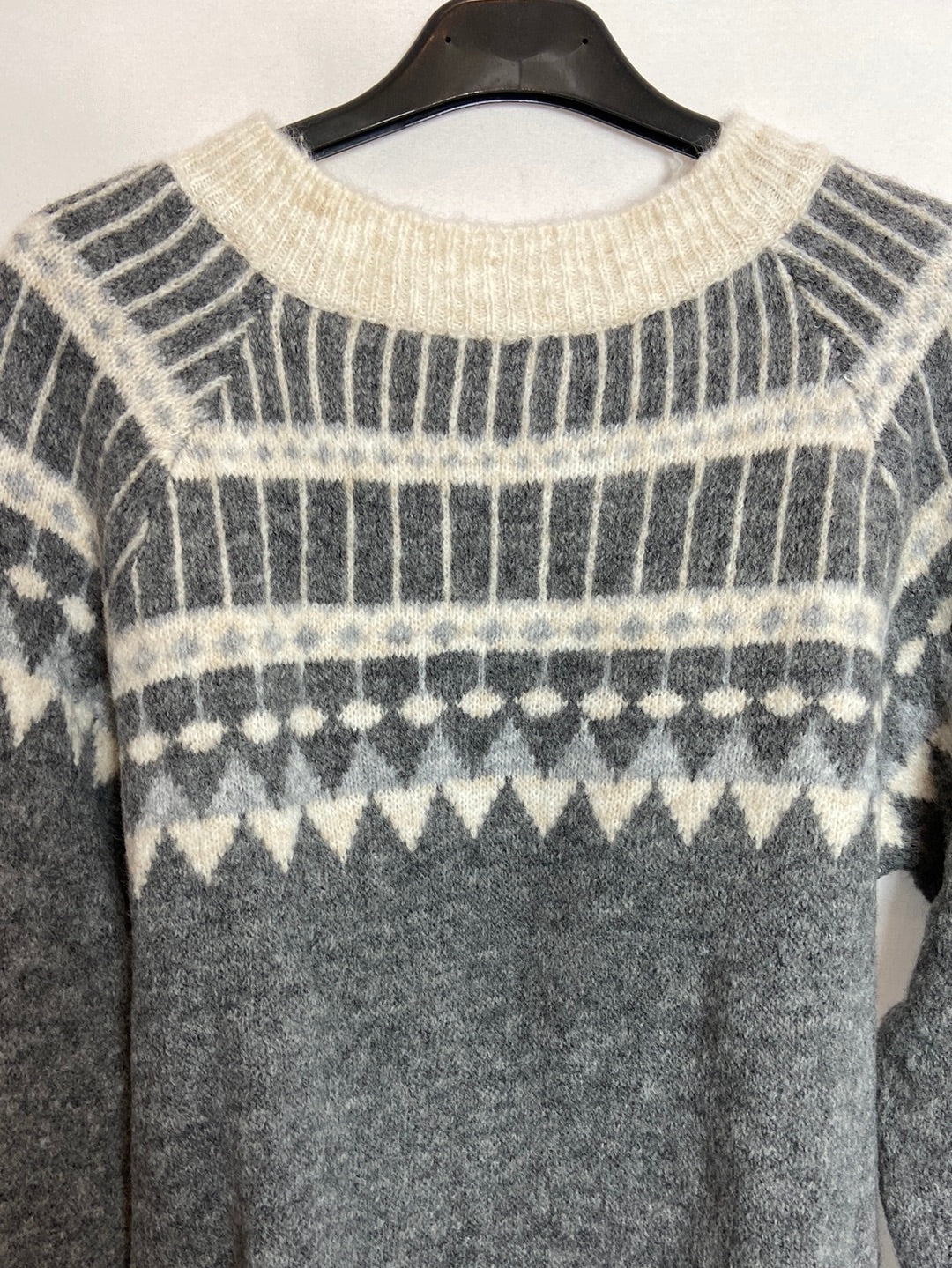 OTRAS. Jersey gris estampado blanco  TU (S)