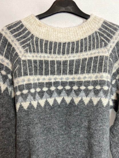 OTRAS. Jersey gris estampado blanco  TU (S)