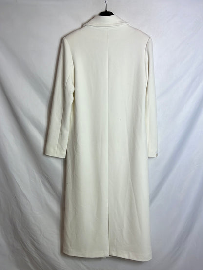 MEKKDES. Abrigo largo blanco T.XS
