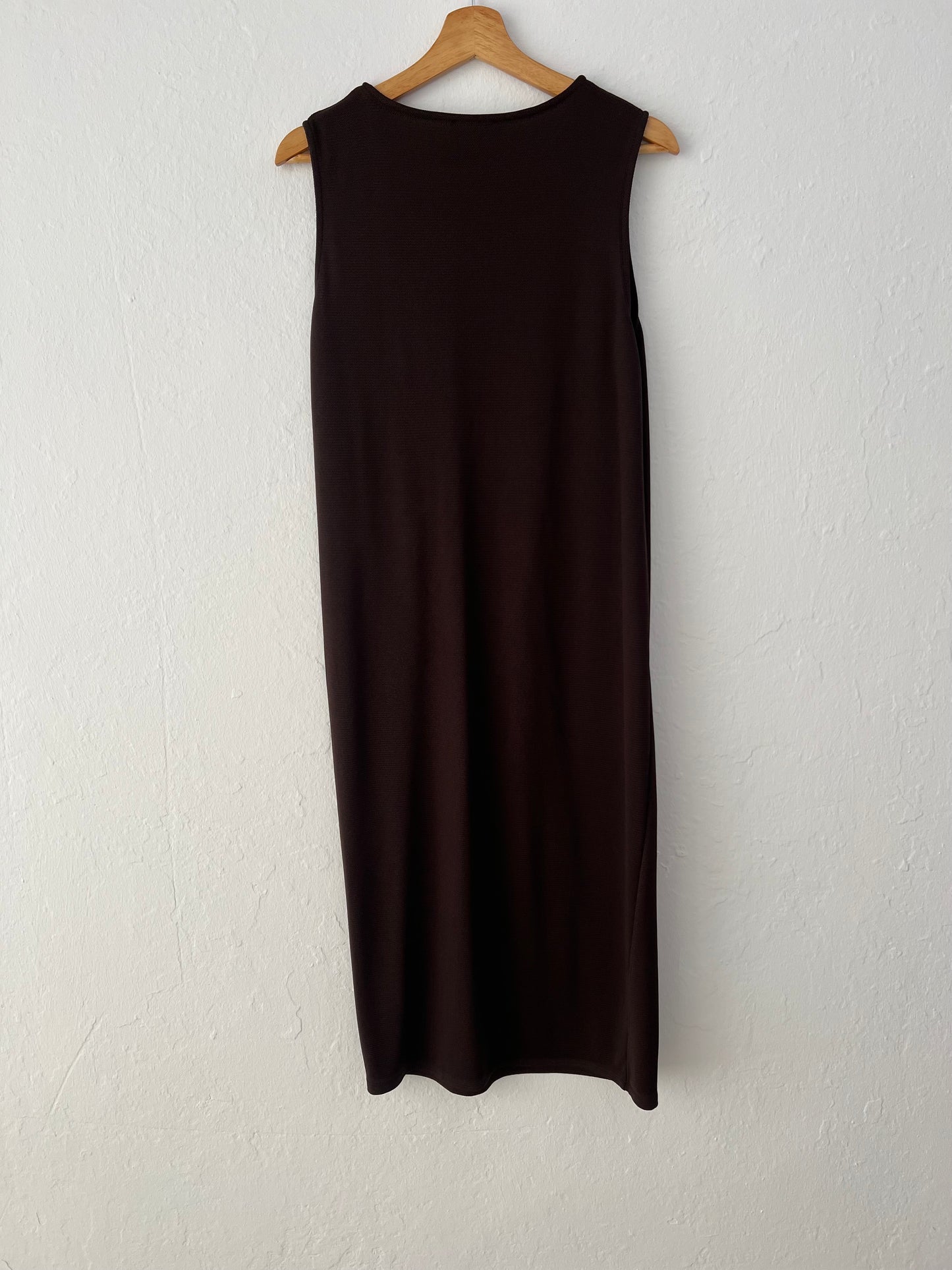 ZARA. Vestido marrón detalle delantero  T.m