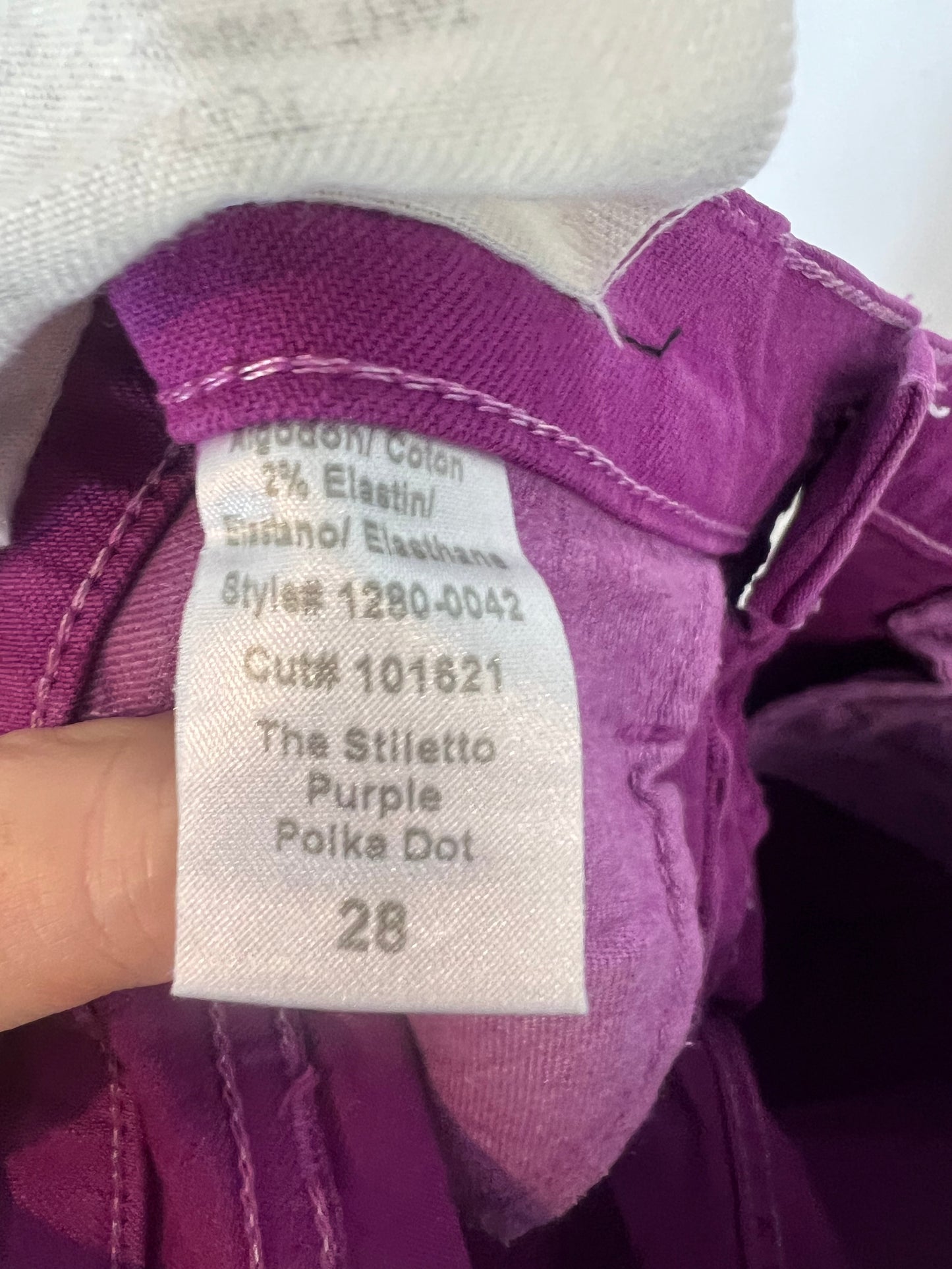 CURRENT ELLIOTT. Denim pitillo lunares. T 28 (38)