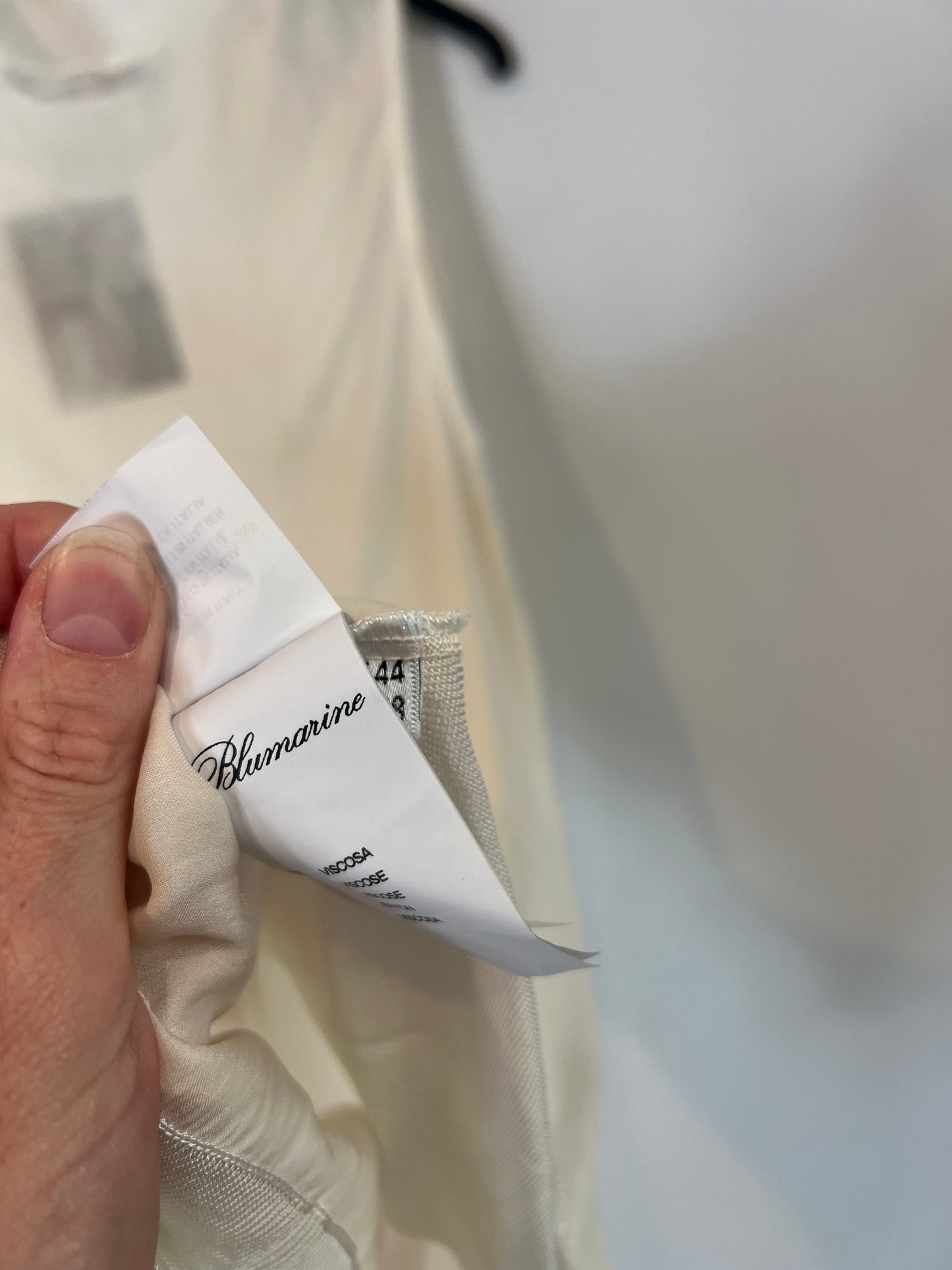 BLUMARINE. Top doble textura seda. T M/L