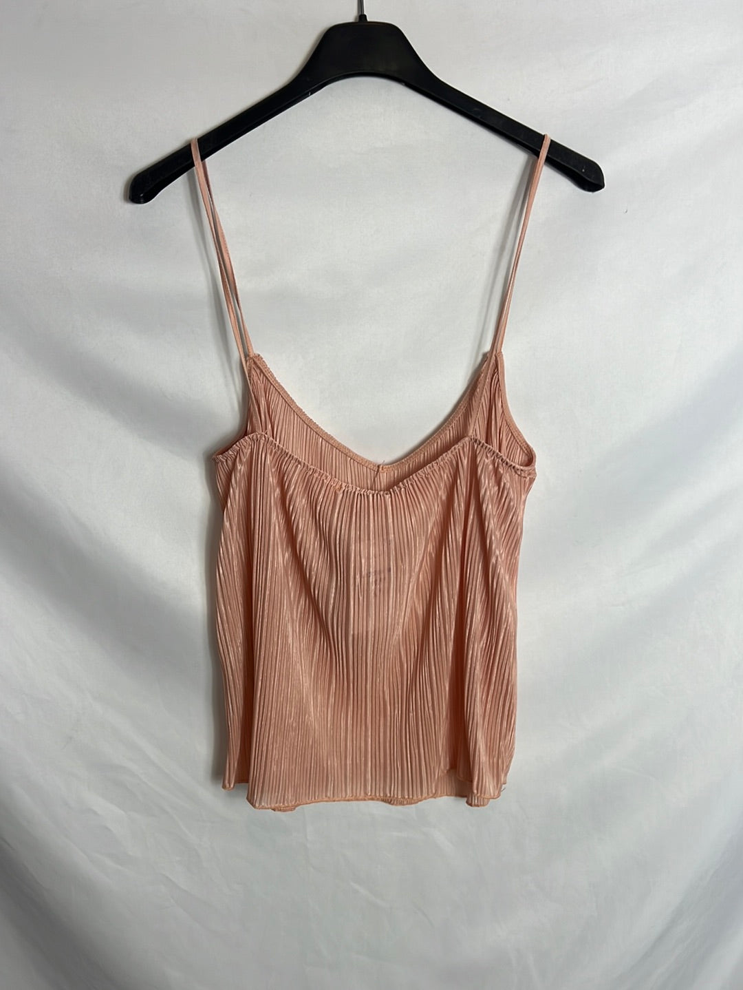 SHANA. Top tirantes rosa plisado. T S