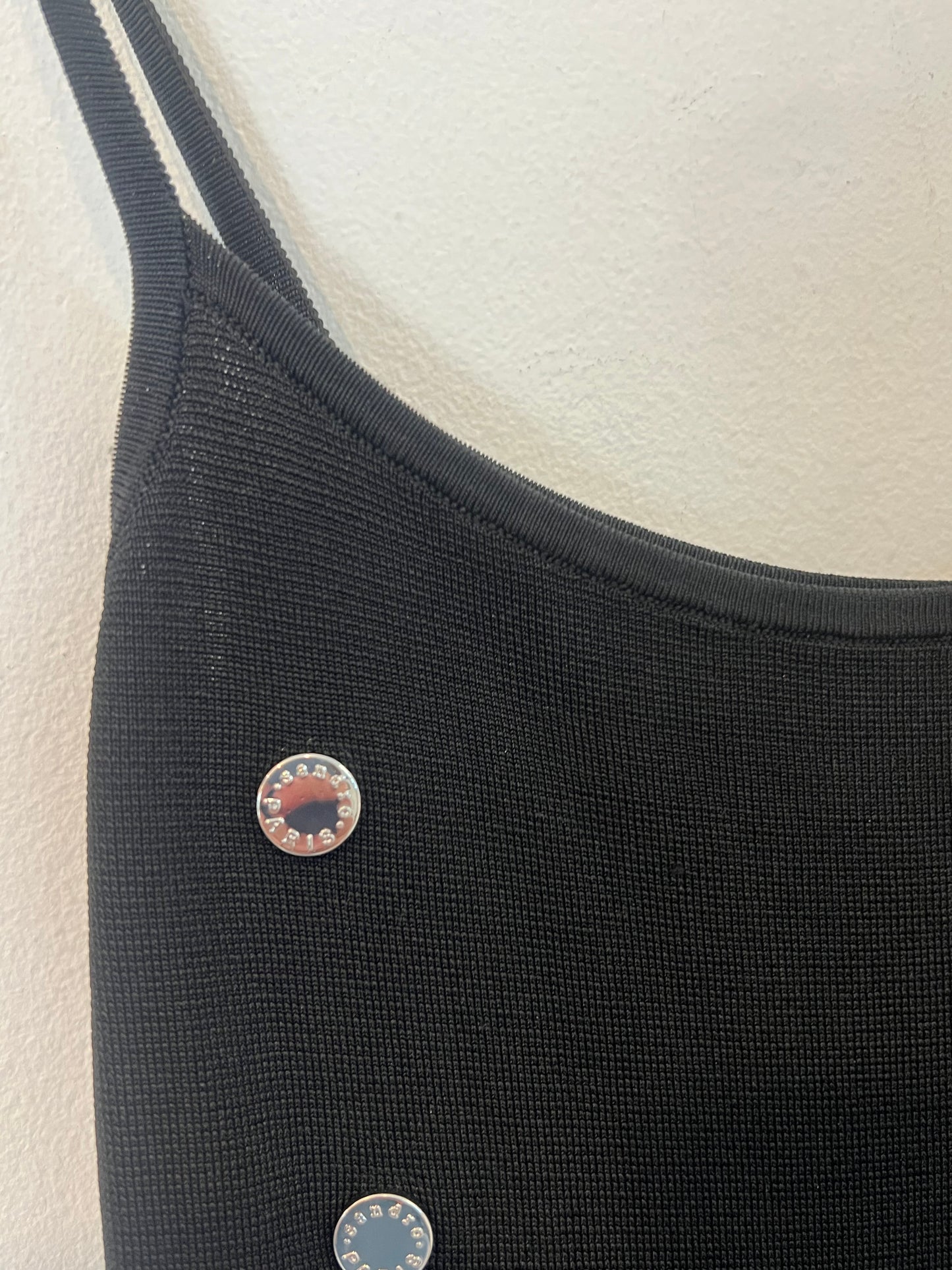 SANDRO. Vestido punto botones T.36