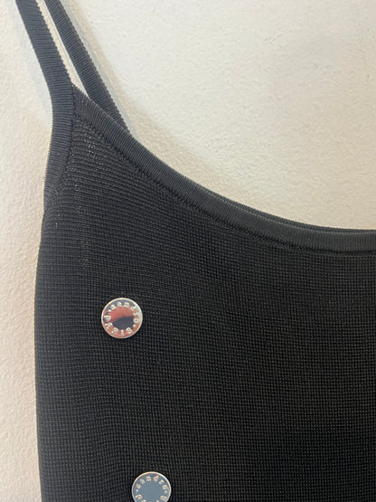 SANDRO. Vestido punto botones T.36