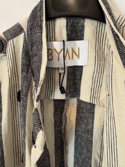 BYAM. Chaleco/vestido rayas lino