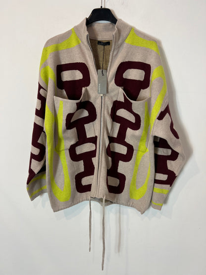 PARFOIS. Chaqueta punto estampada. TU(M)