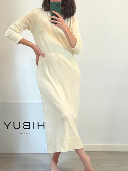 ZARA. Vestido punto beige T.m