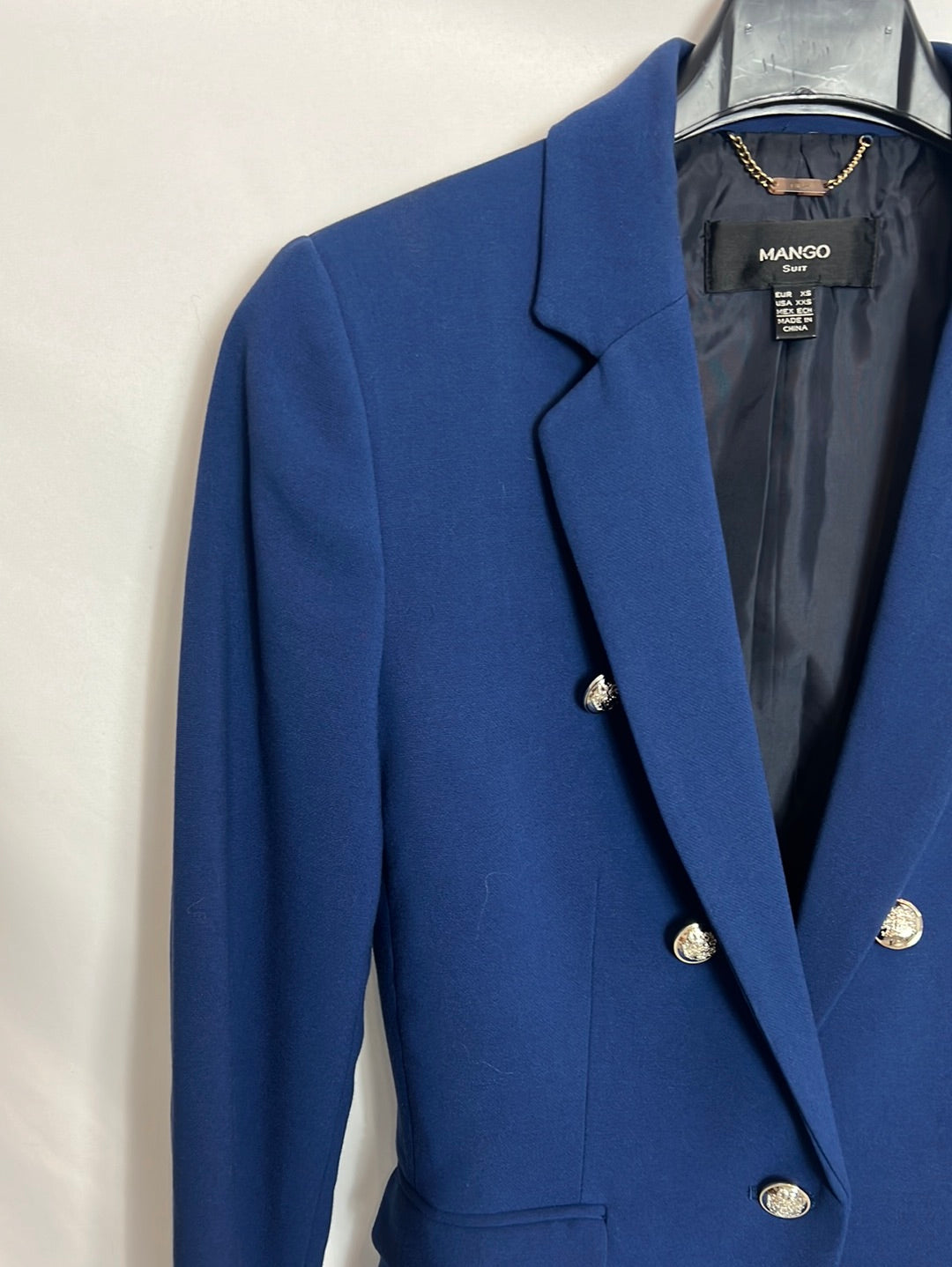MANGO. Blazer azul botones. T XS