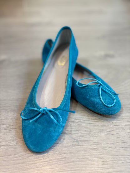 MUSGO. Bailarinas piel en turquesa. T 40