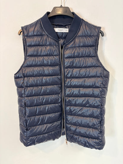 MANGO .Plumas sin mangas azul