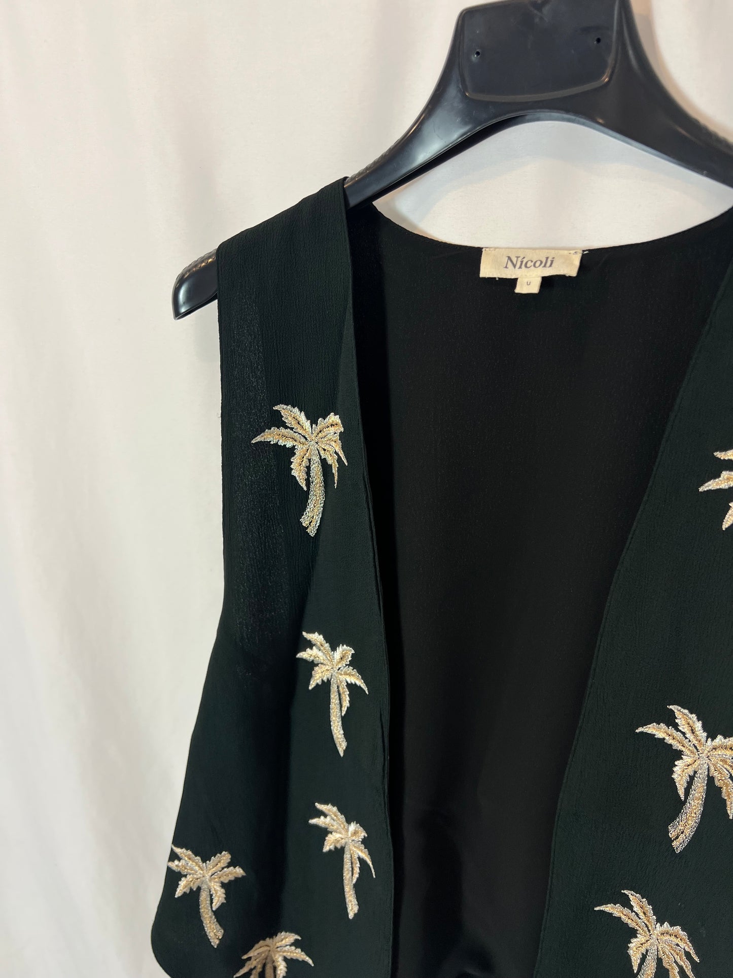 NICOLI. Chaleco fluido bordados. T M