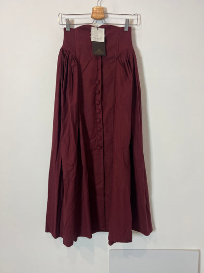 IQ.  COLLECTION. Falda larga burdeos. T M (tara)
