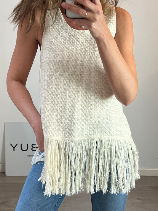 ZARA. White tweed Ts top
