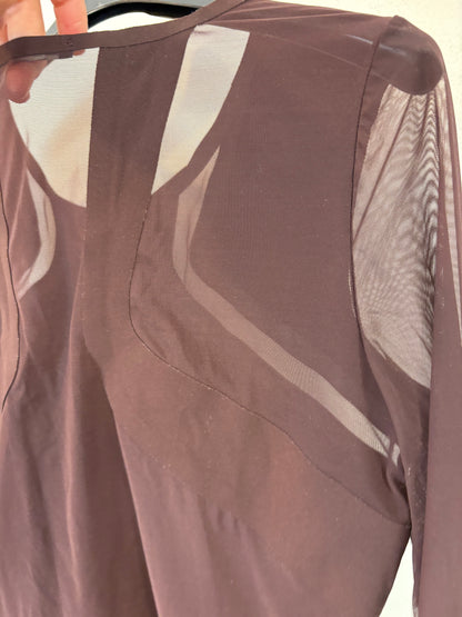 OYSHO. Top elástico marrón