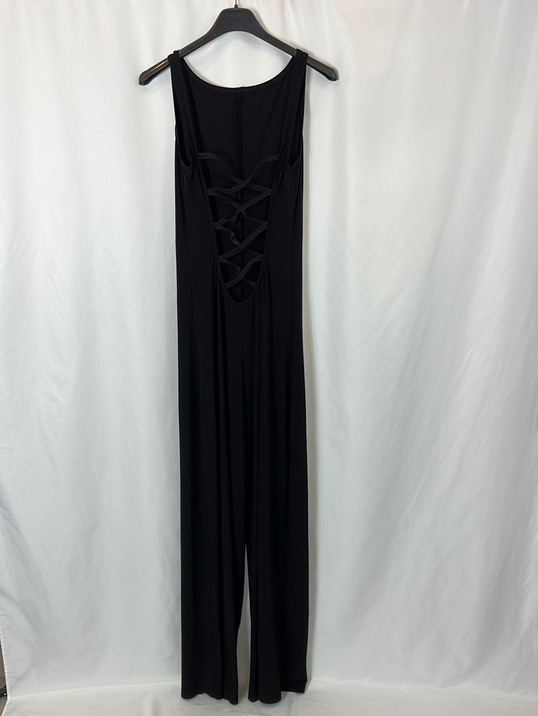 NORMAKAMALI. Black open back Ts jumpsuit