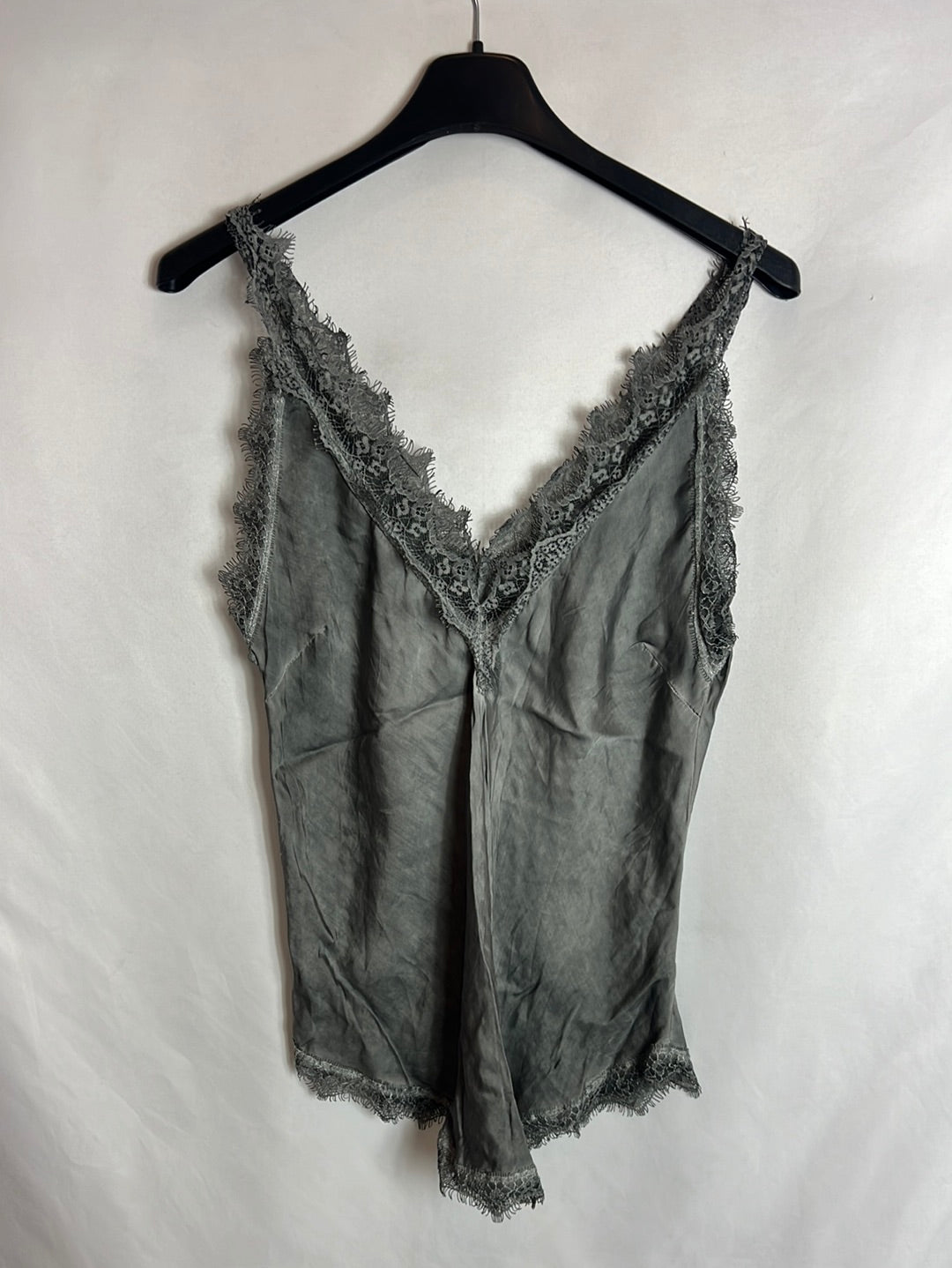 OTRAS. Top lencero gris. T S