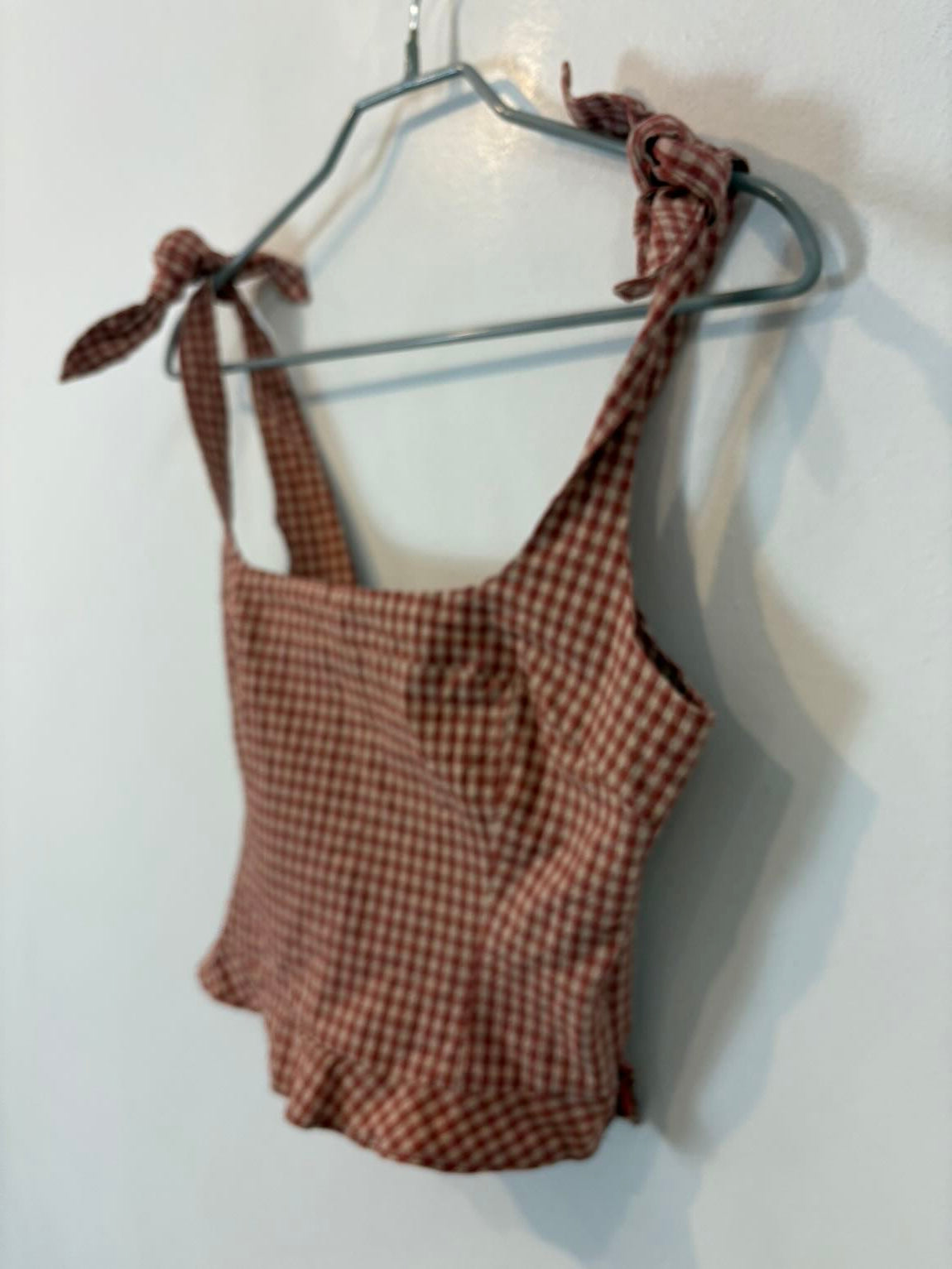 ZARA. Top cuadros vichí