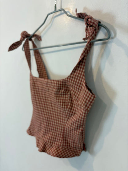 ZARA. Top cuadros vichí