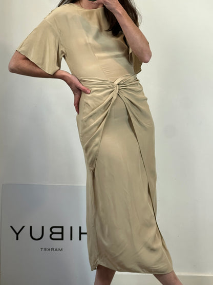 & OTHER STORIES. Vestido beige detalle cintura