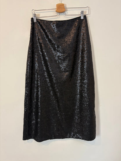 GALCON STUDIO. Falda midi lentejuelas