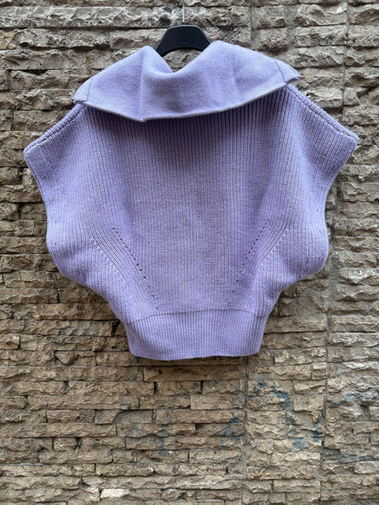 IRO. Jersey sin mangas malva