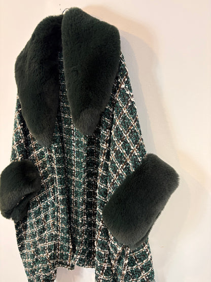 CHERRIES. Flowy purple top. Size XL