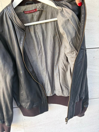 COMPTOIR DES COTONNIERS. Chaqueta piel marrón oscuro