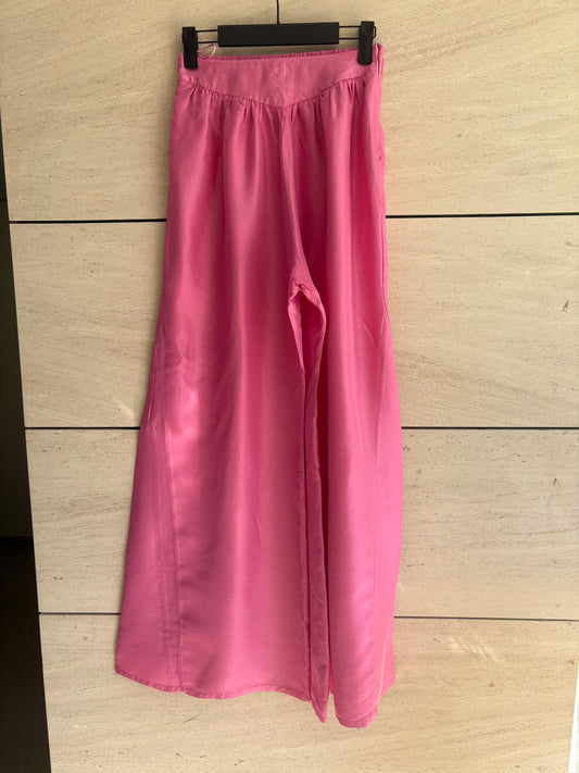 FORTE FORTE. Pantalón rosa seda