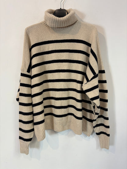 OYSHO. Jersey beige rayas