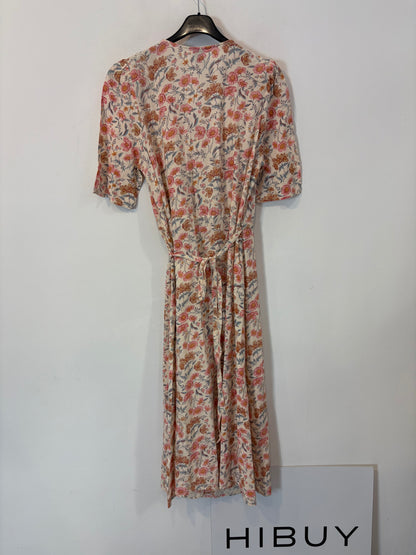 PETITE MENDIGOTE. Vestido largo cruzado flores