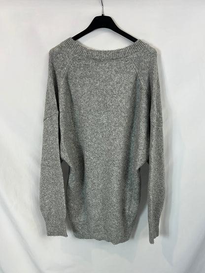 ZARA. Jersey gris jaspeado. T S