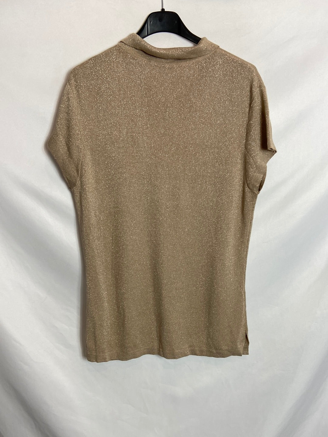 TRUCCO. top polero dorado T.l