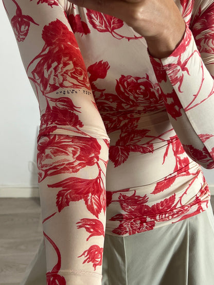 MSGM. Two-tone elastic top. T.S.