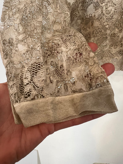 OTRAS. Chaqueta encaje beige. T S