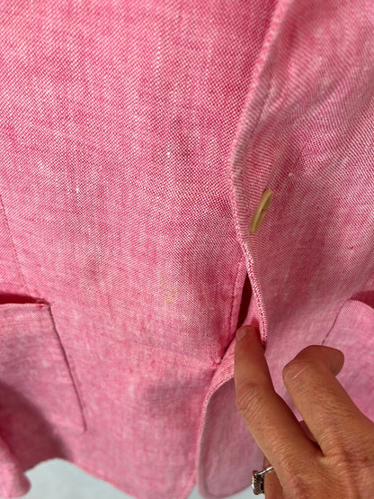 ASPESI. Pink 100%linen Tl blazer