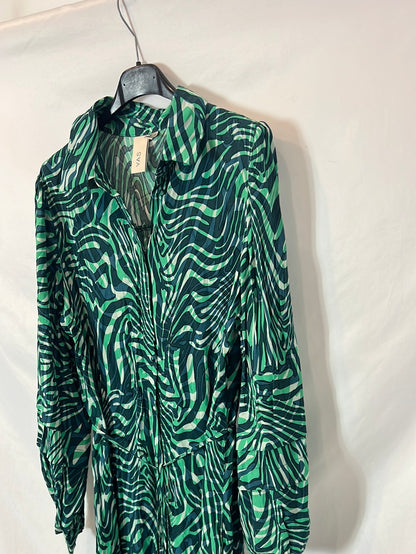 YAS. Vestido camisero estampado T.s