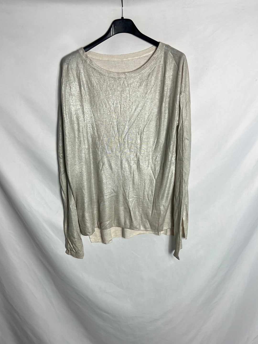 OTRAS. Jersey beige brillo. T M