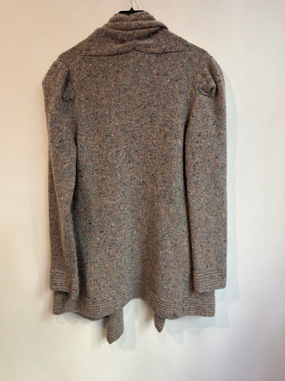 SITA MURT. Cárdigan gris jaspeado colores. T M