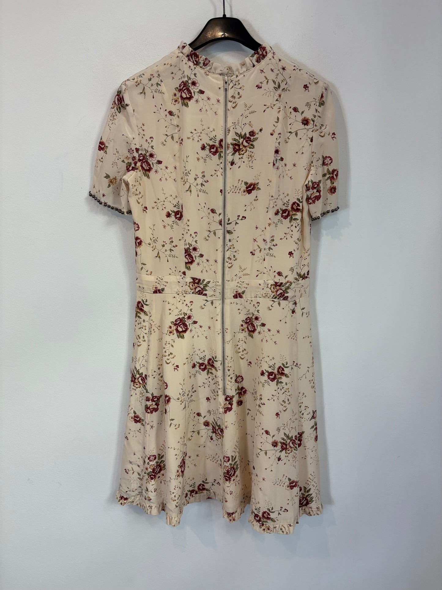 THE KOOPLES. Vestido corto seda detalle encaje. T XS