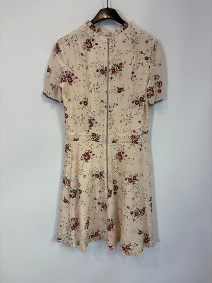 THE KOOPLES. Vestido corto seda detalle encaje. T XS