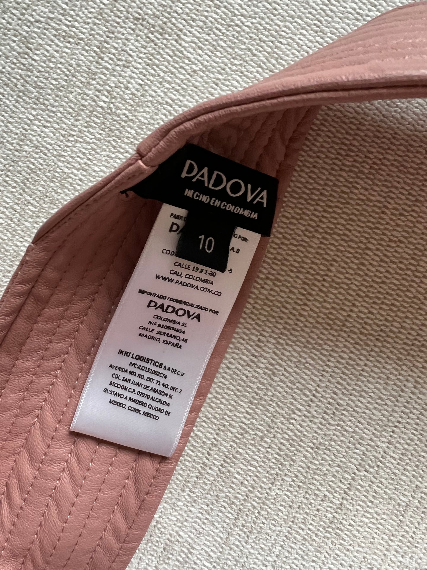 PADOVA. Cinturón fajín rosa palo. T. 10 (M)