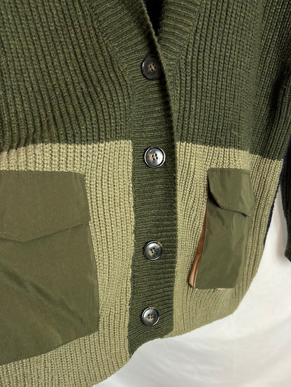 ZARA. Chaqueta punto tricolor estilo oversized . T S