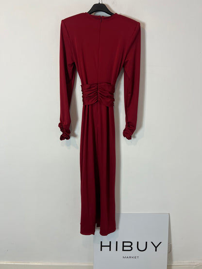 VICTORY. Stretch burgundy midi dress. T.S.