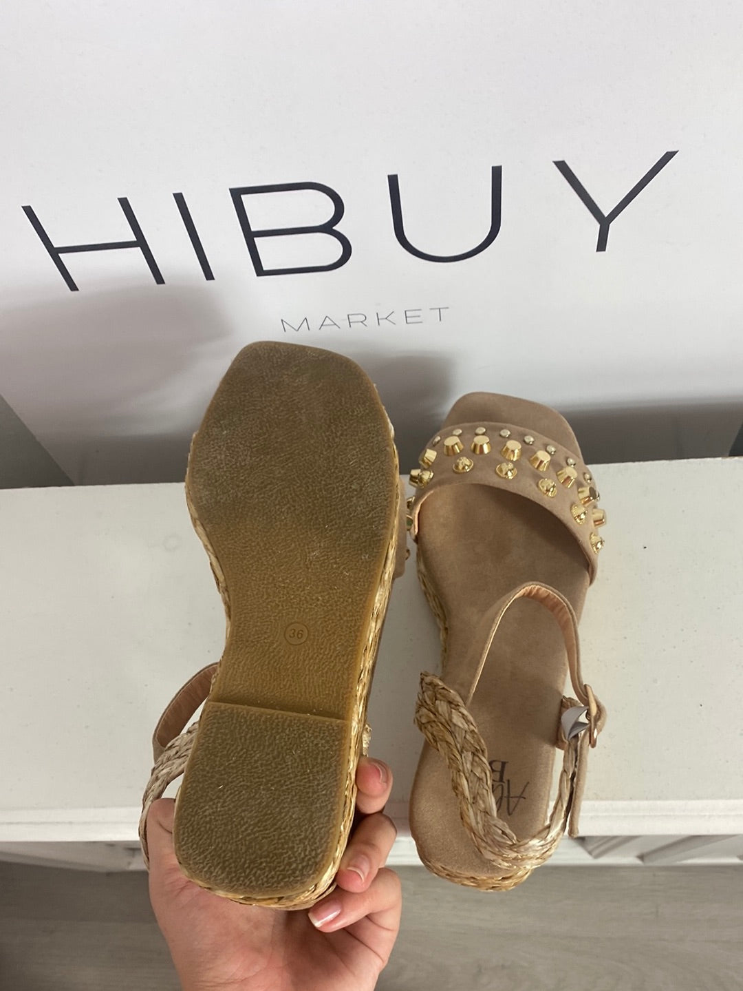 ALMA BLUE. Cuñas esparto tachuelas T.36